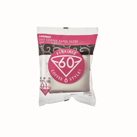Filtres à café Hario V60 - taille 01 couleur blanche (VCF-01-100W) - 100 pièces
