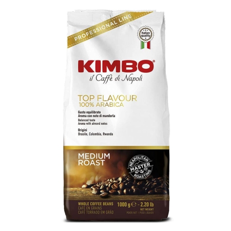 Kimbo Espresso Bar Top Flavour 100 % Arabica - café en grains - 1 kilo