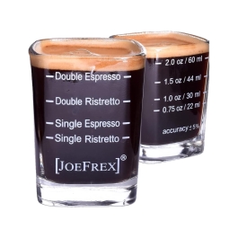 JoeFrex Verre à espresso - avec marquages pour le réglage de la machine - 1 pièce