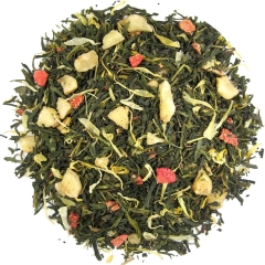 Terrasse de café la nuit - thé vert 100 grammes - Café du Jour thé en vrac