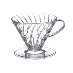 Hario V60 dripper - plastique transparent - taille 02 (VD-02T/VDR-02T)