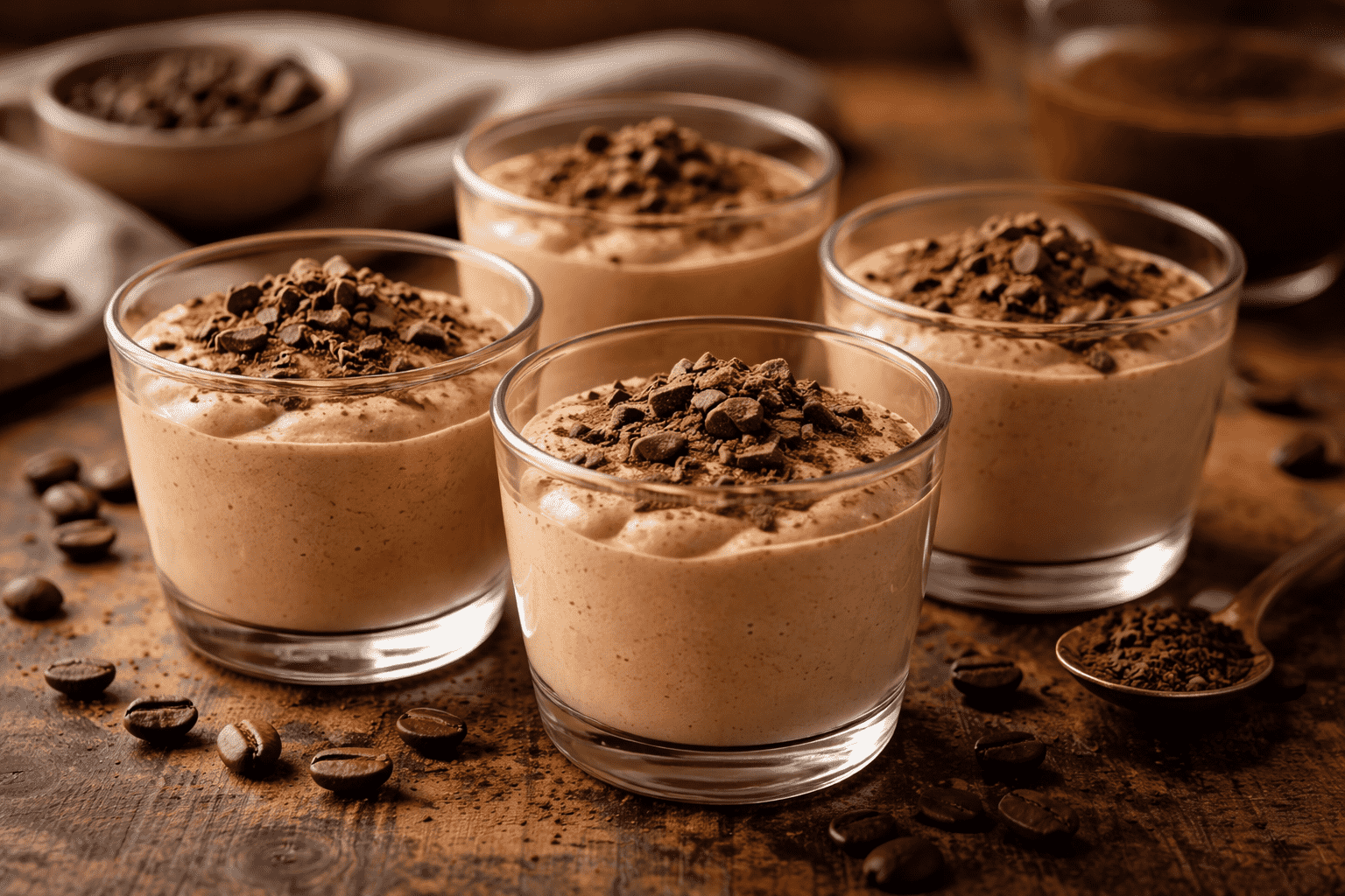 Mousse au café : recette de dessert crémeux