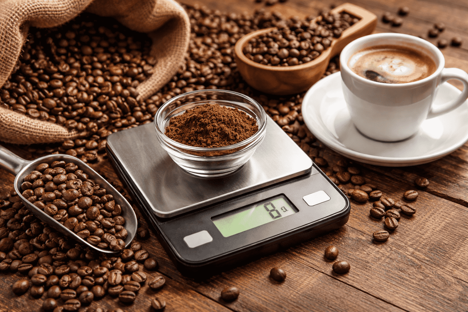 Combien de tasses de café obtiens-tu avec 1 kg de grains de café ?